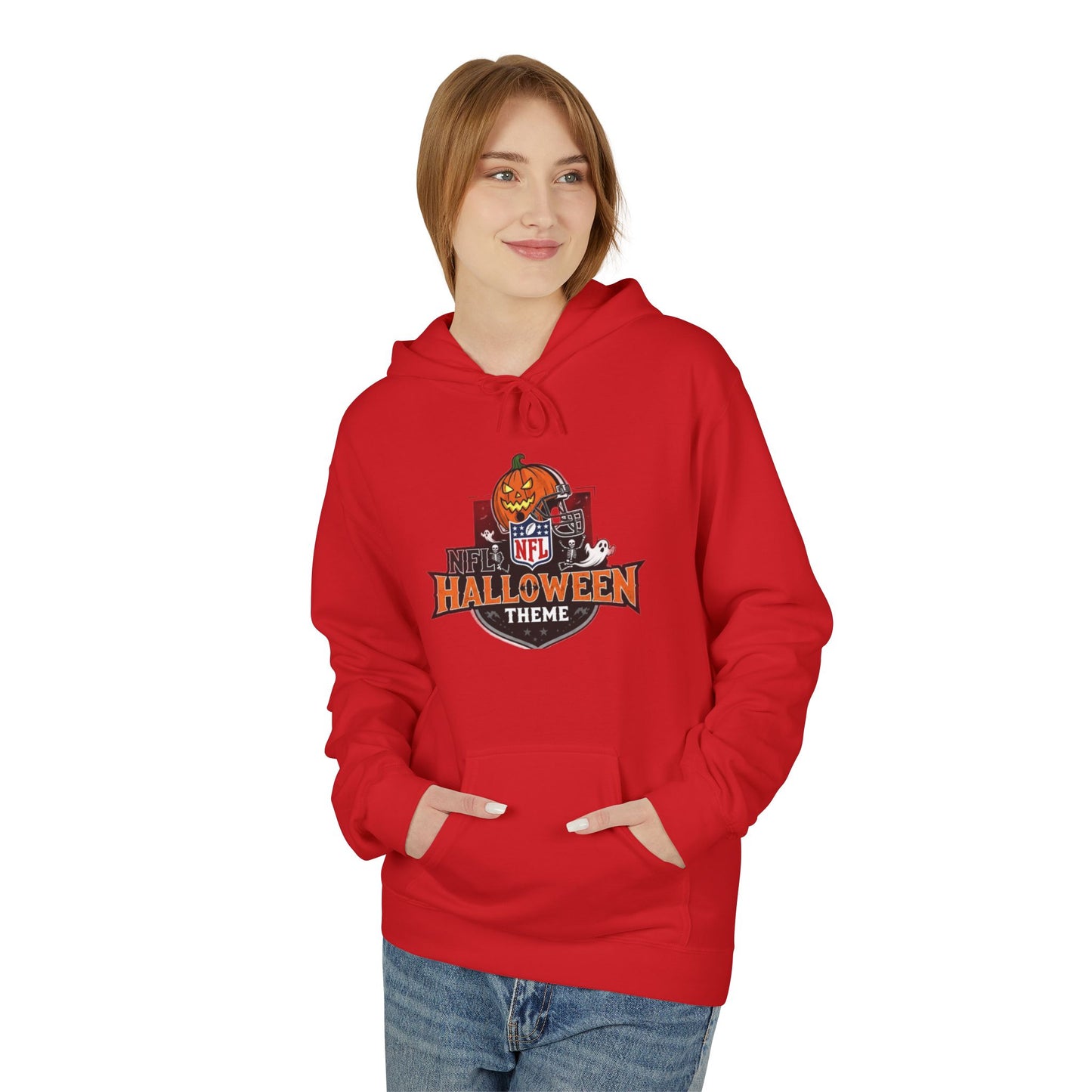 Halloween & Steelers Graphic Unisex Hoodie, Cozy Fall Gear, Football Fan Apparel, Spooky Season Sweatshirt, Perfect for Game Days