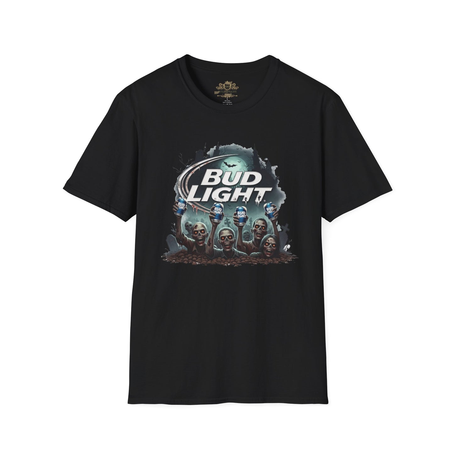 Bud Light Halloween Unisex T-Shirt, Casual Wear, Party Apparel, Gift for Beer Lovers, Halloween Costume