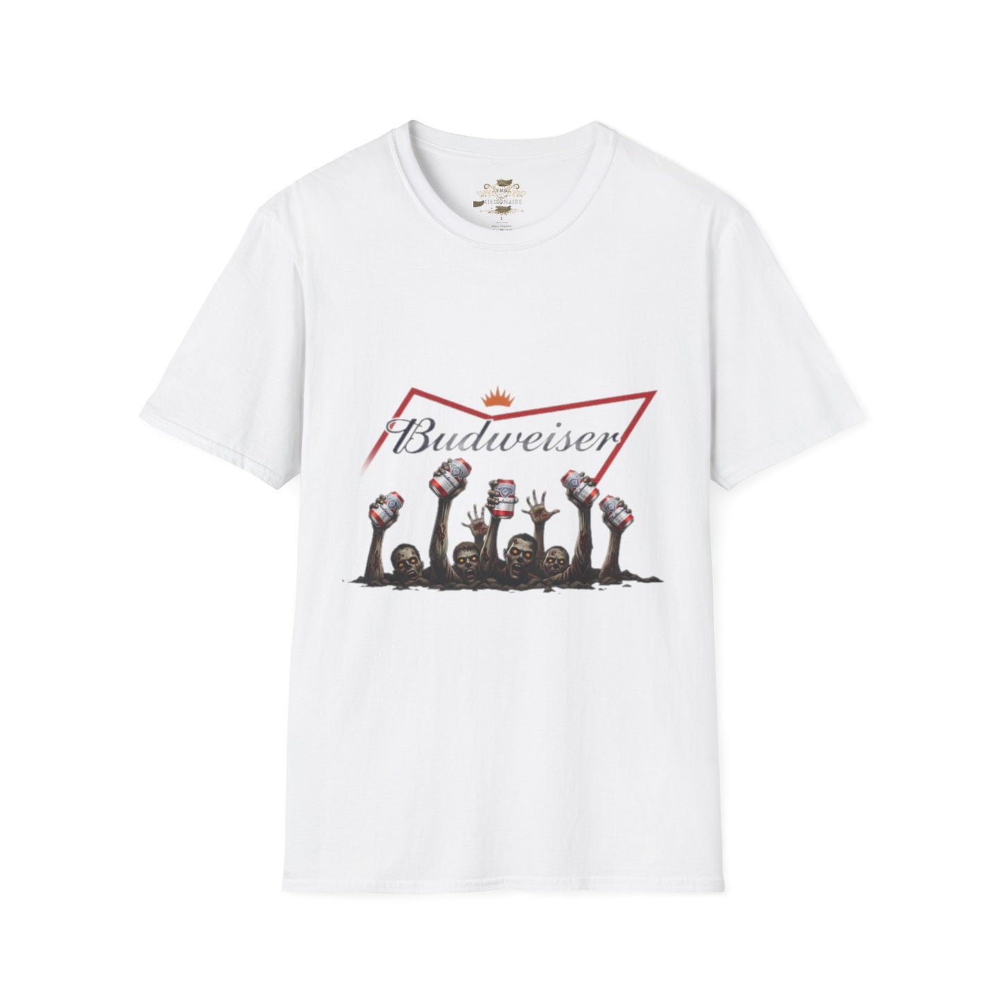 Budweiser Zombie Unisex T-Shirt, Softstyle Tee, Casual Wear, Halloween Party Shirt, Beer Lover Gift, Great for Festivals