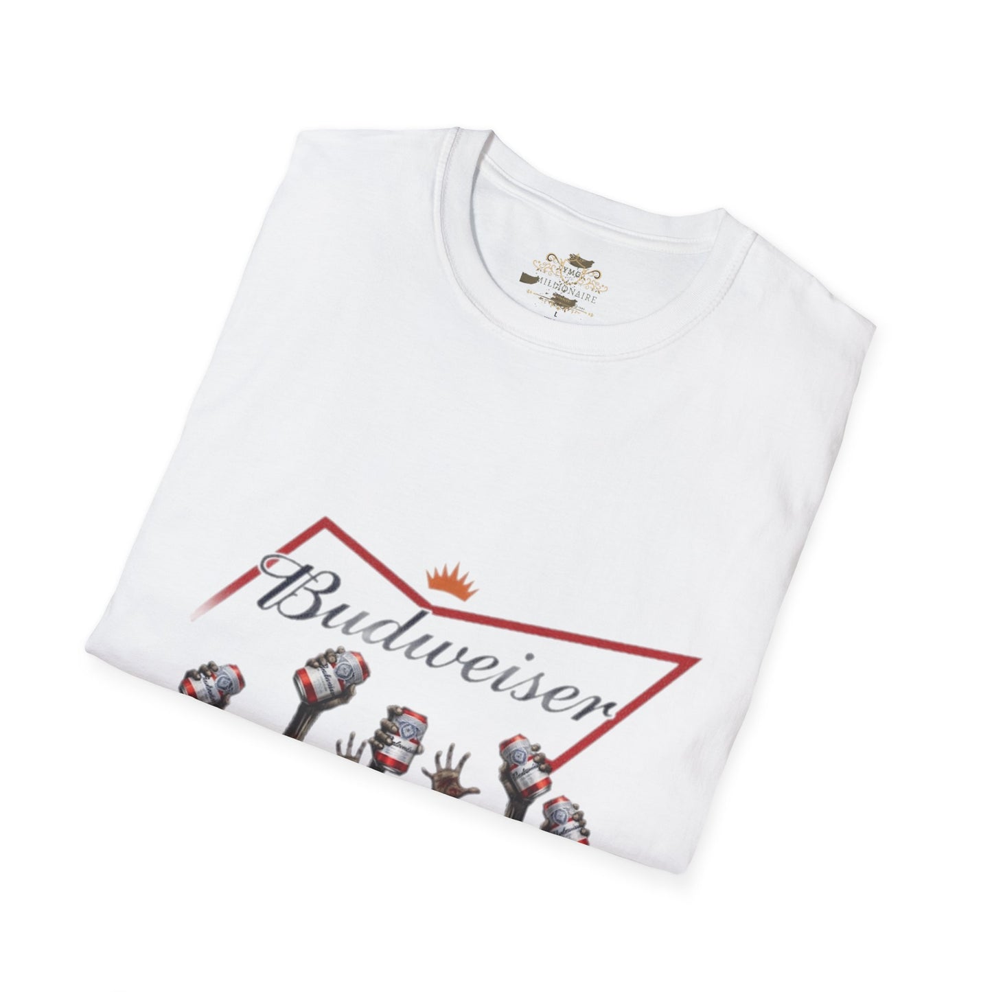 Budweiser Zombie Unisex T-Shirt, Softstyle Tee, Casual Wear, Halloween Party Shirt, Beer Lover Gift, Great for Festivals