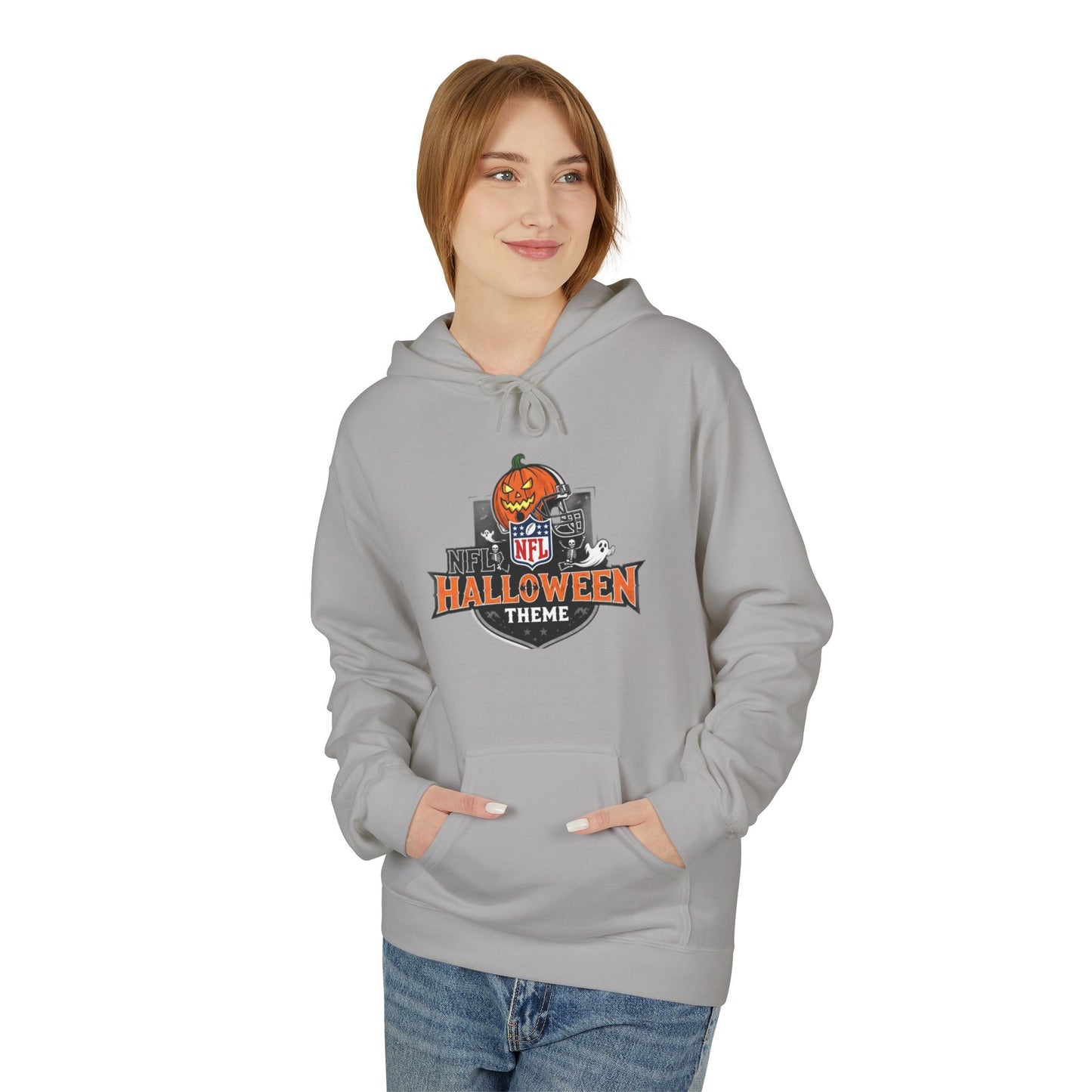 Halloween & Steelers Graphic Unisex Hoodie, Cozy Fall Gear, Football Fan Apparel, Spooky Season Sweatshirt, Perfect for Game Days