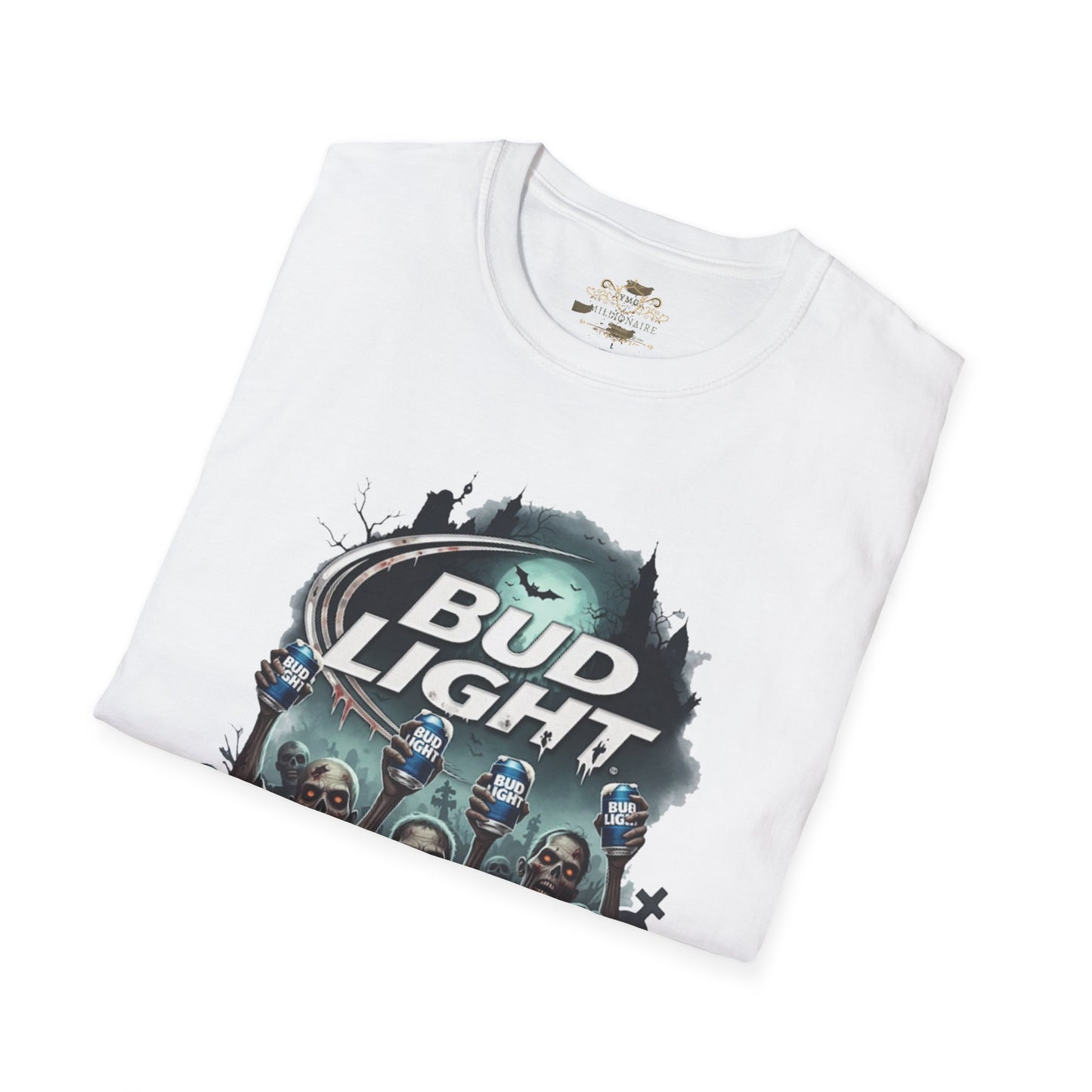 Bud Light Halloween Unisex T-Shirt, Casual Wear, Party Apparel, Gift for Beer Lovers, Halloween Costume