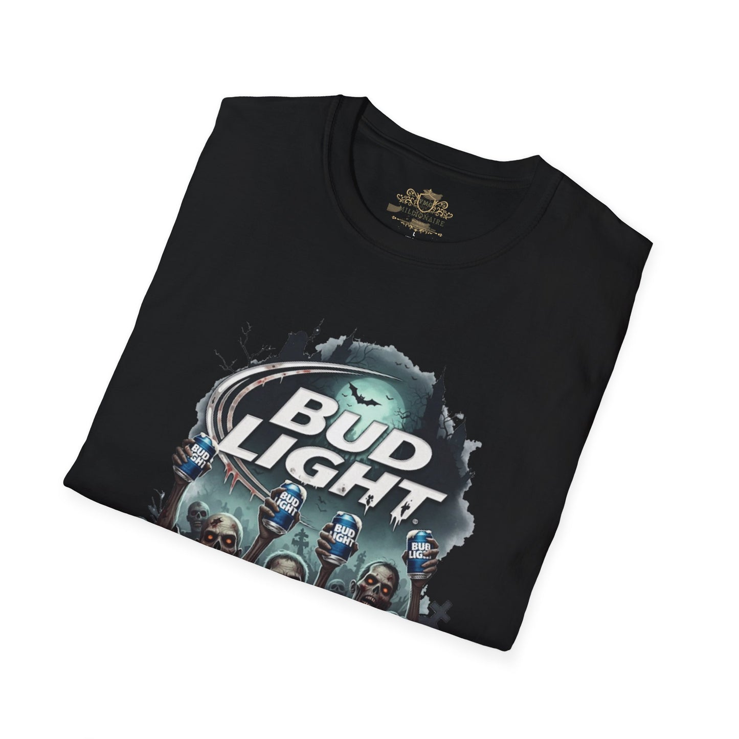Bud Light Halloween Unisex T-Shirt, Casual Wear, Party Apparel, Gift for Beer Lovers, Halloween Costume
