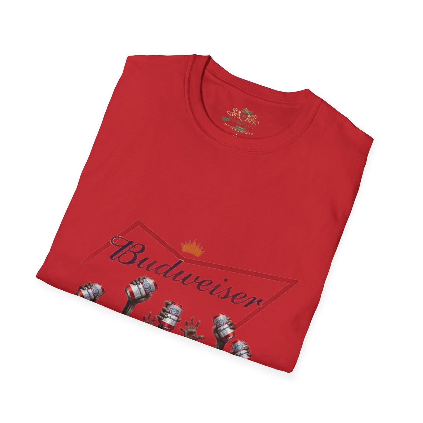 Budweiser Zombie Unisex T-Shirt, Softstyle Tee, Casual Wear, Halloween Party Shirt, Beer Lover Gift, Great for Festivals