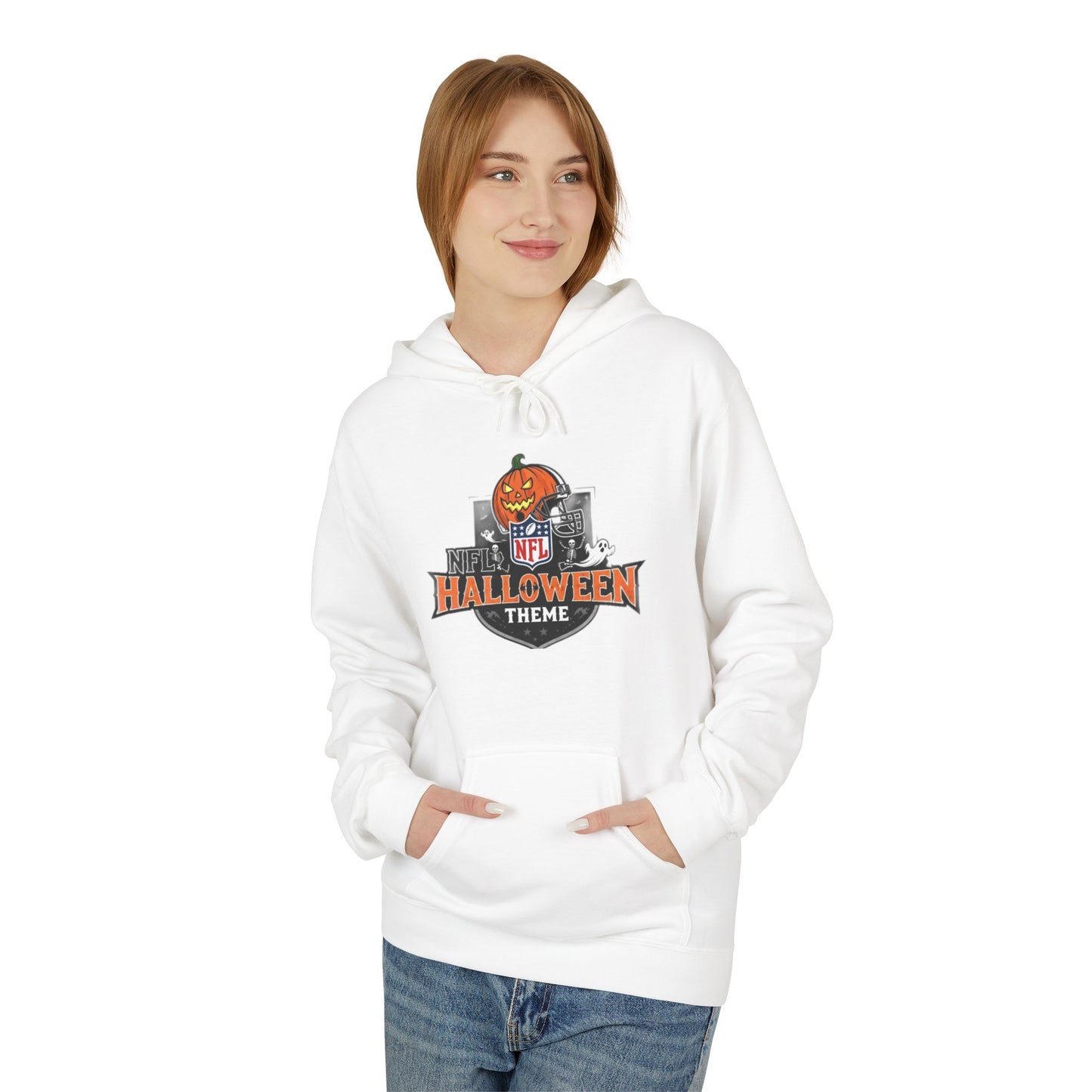 Halloween & Steelers Graphic Unisex Hoodie, Cozy Fall Gear, Football Fan Apparel, Spooky Season Sweatshirt, Perfect for Game Days