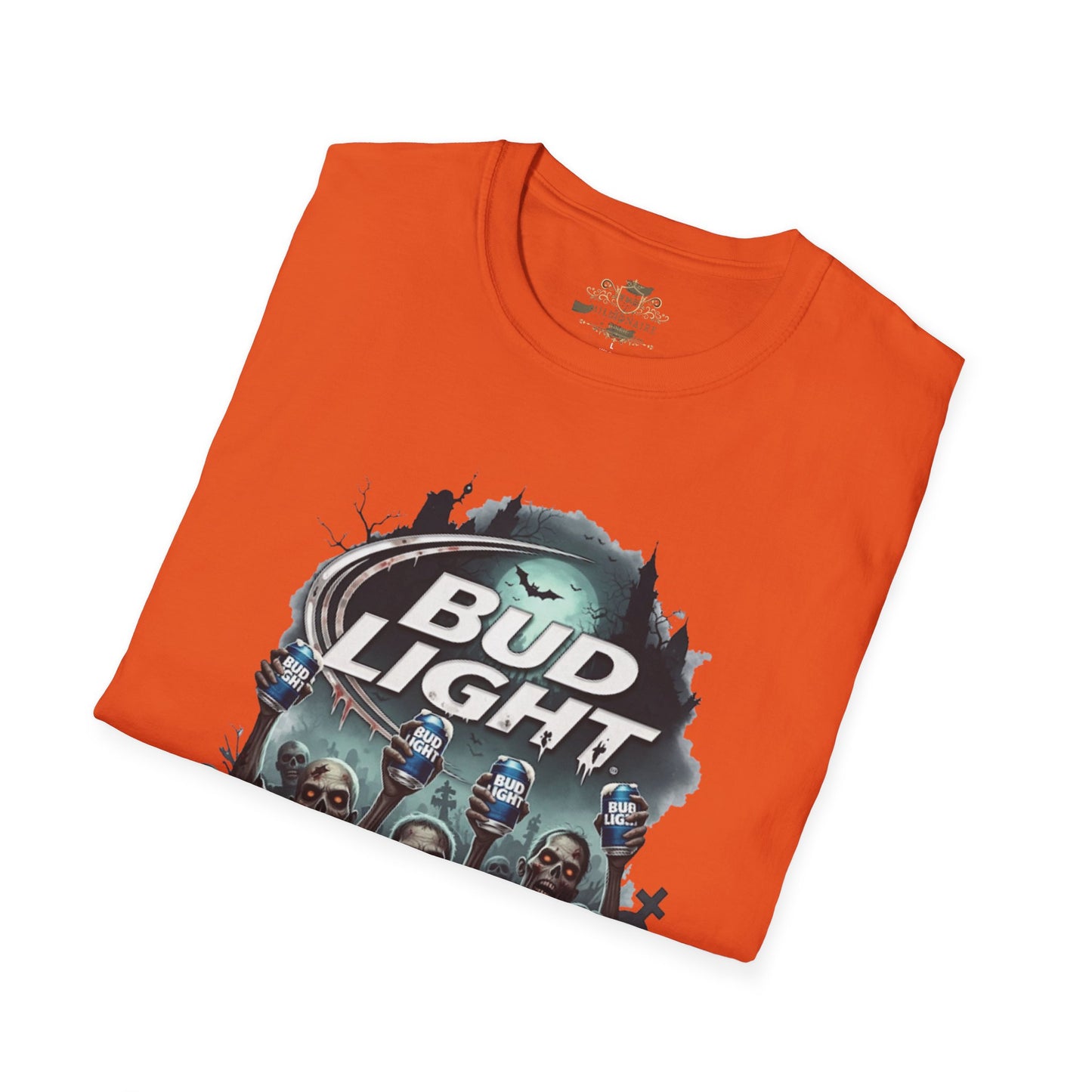 Bud Light Halloween Unisex T-Shirt, Casual Wear, Party Apparel, Gift for Beer Lovers, Halloween Costume